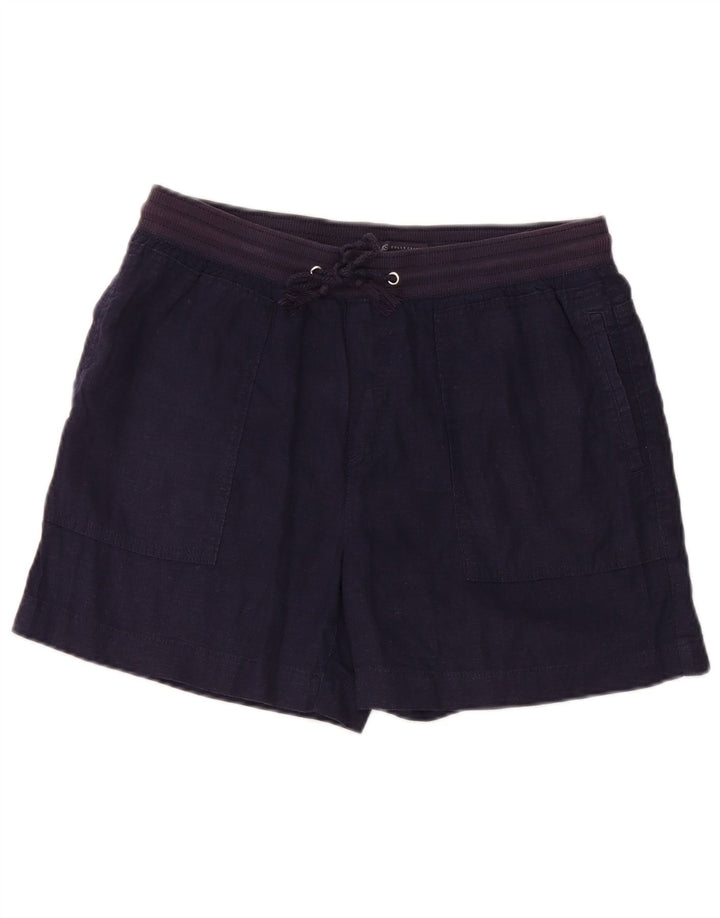 Marks & Spencer Damskie spodenki Chino UK 12 Medium W32 Granatowe lniane
