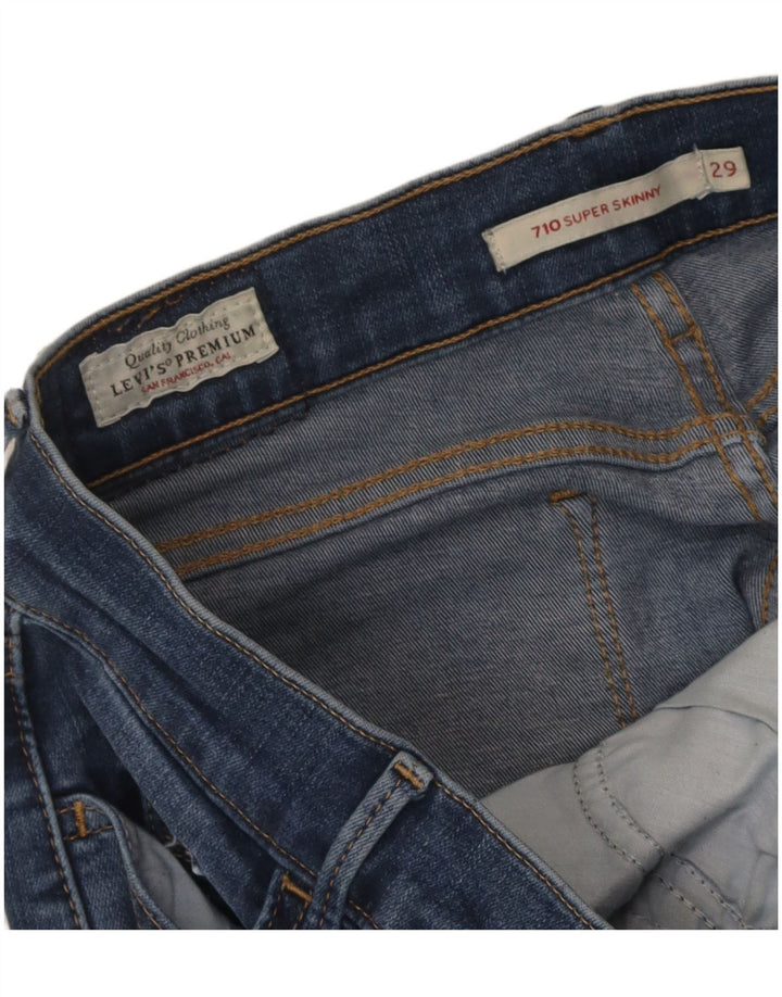 Damskie jeansy Levi's 710 Super Skinny W29 L29 Niebieskie