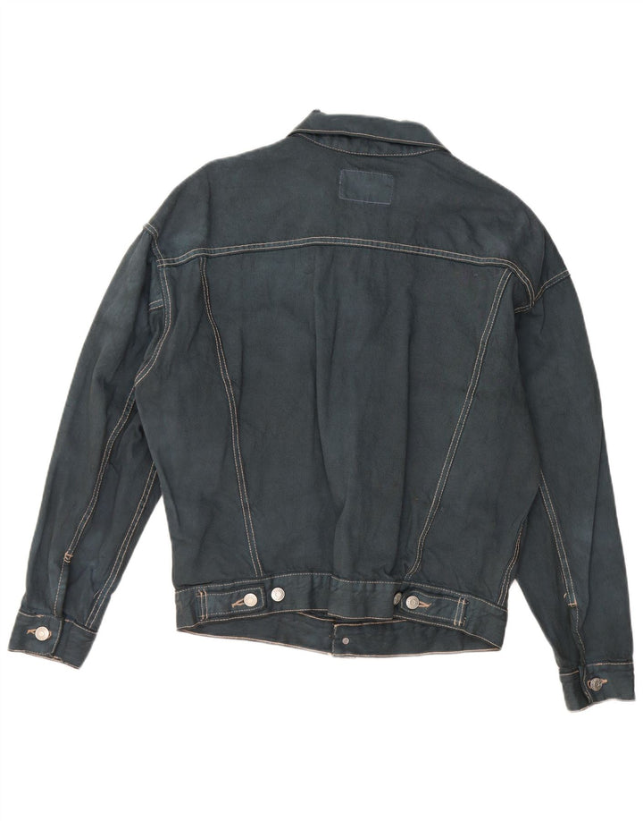 Męska kurtka dżinsowa ZARA UK 38, średnia, granatowa, bawełniana