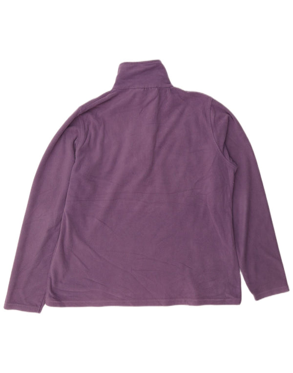 Damski sweter polarowy Mountain Warehouse z zamkiem błyskawicznym, UK 14, duży fioletowy