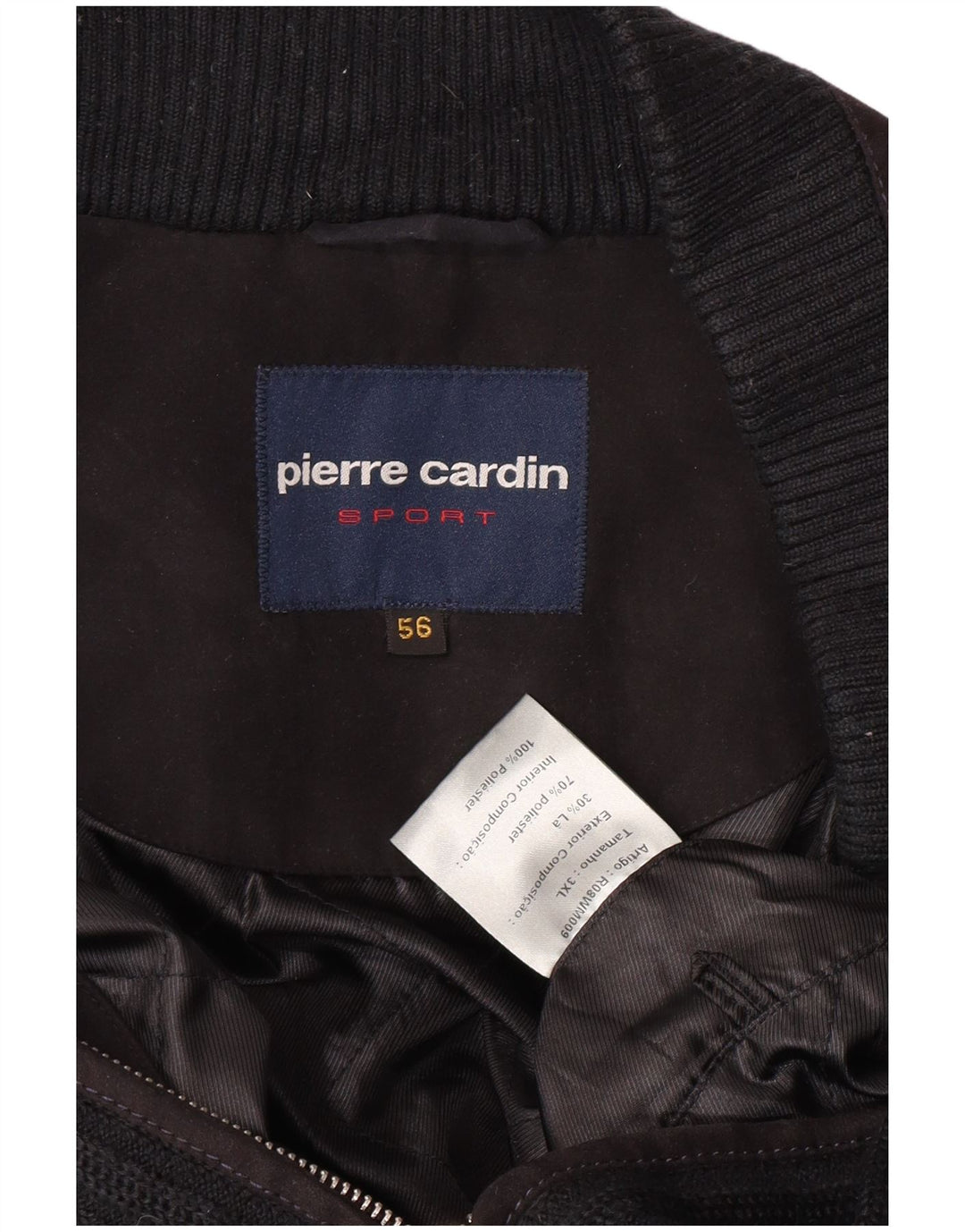 Męski sweter kardigan Pierre Cardin IT 56 XL, czarny poliester