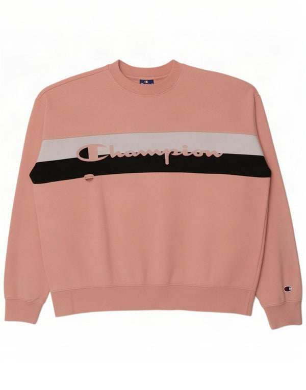 Bluza damska Champion Graphic Jumper UK 16 Large Pink Colorblock