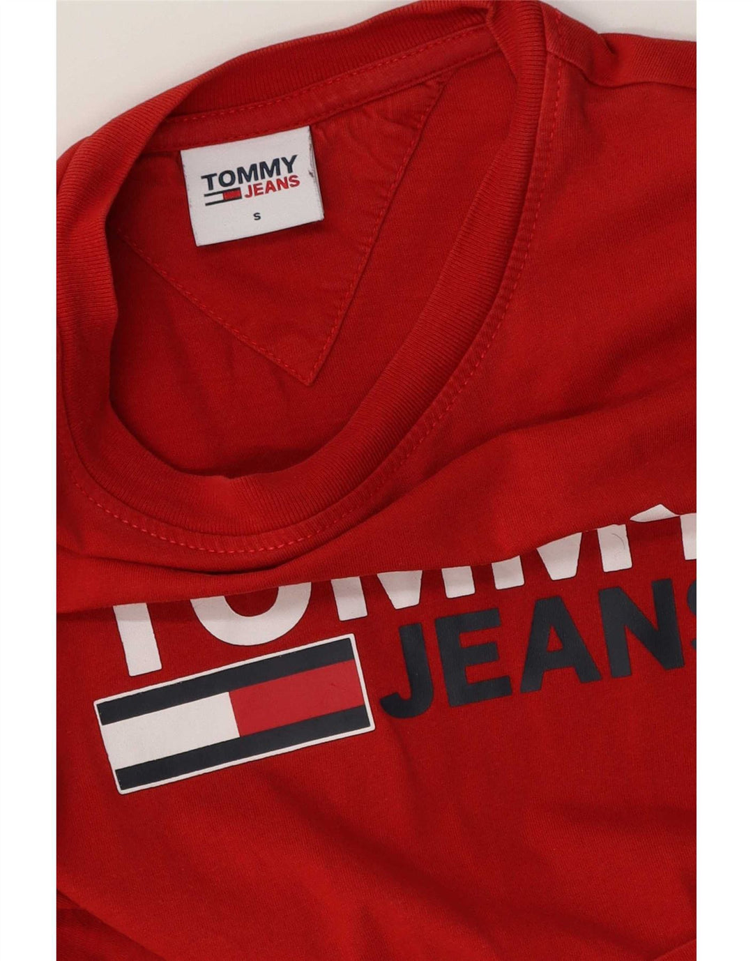 Męski T-shirt z grafiką Tommy Hilfiger, mały, czerwony