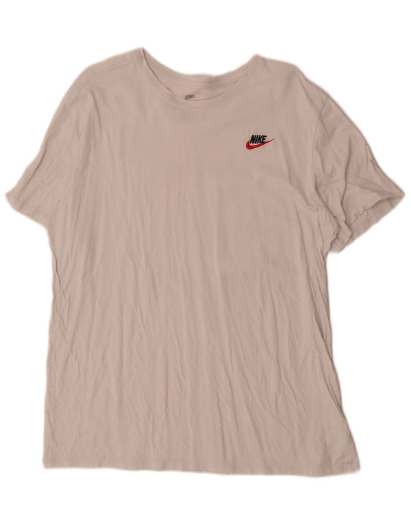Męski T-shirt Nike o sportowym kroju, XL, biała, bawełniana