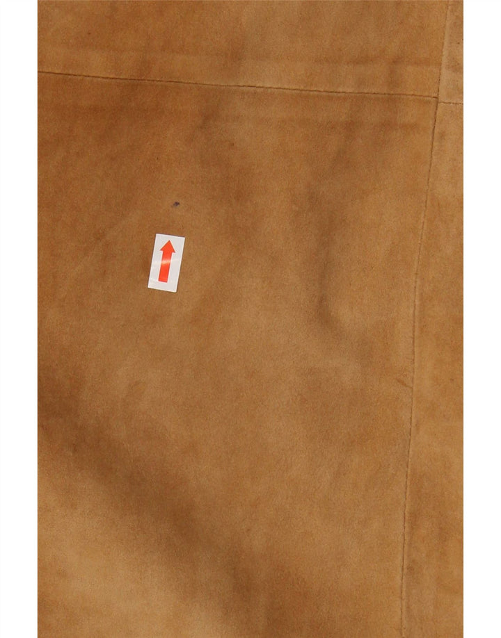 VINTAGE Damska zamszowa spódnica o linii A W24 XS Brązowa