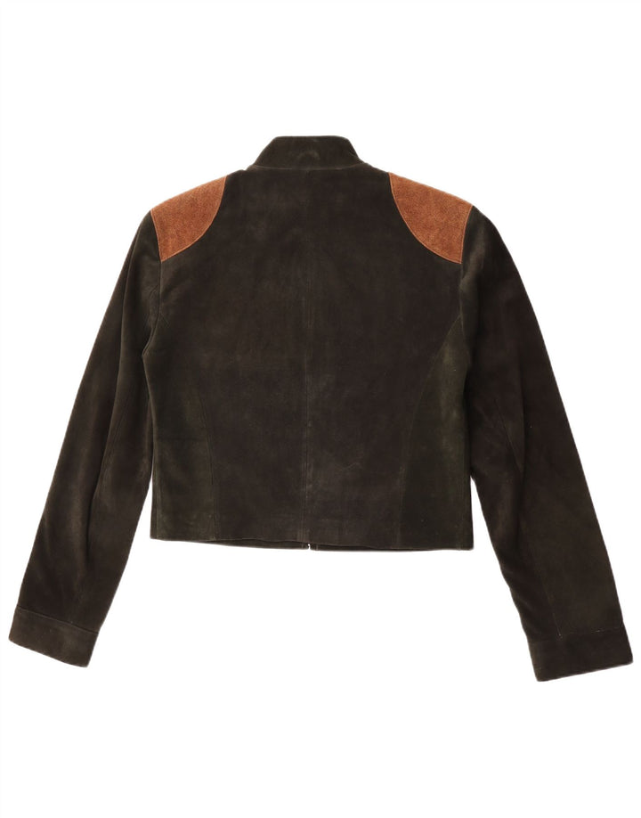 Damska kurtka bomber w stylu vintage, UK 12, w kolorze średniej zieleni