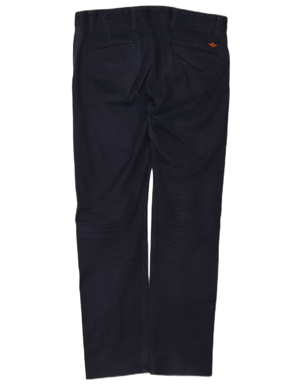 Spodnie męskie DOCKERS proste chino W33 L32 granatowe bawełniane