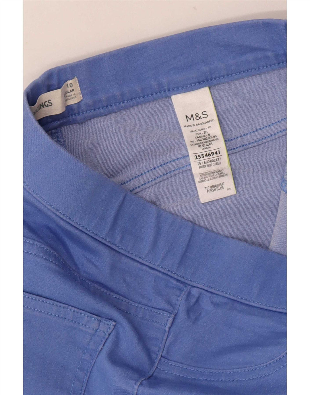 Marks & Spencer Damskie jeansy Jegging UK 10, małe, niebieskie, bawełniane