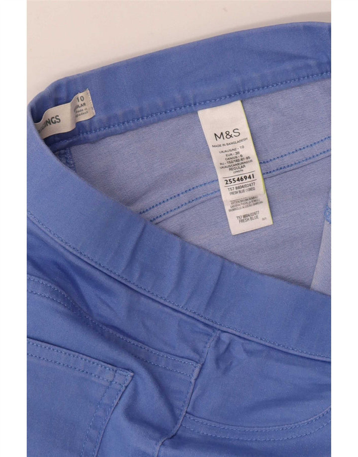 Marks & Spencer Damskie jeansy Jegging UK 10, małe, niebieskie, bawełniane