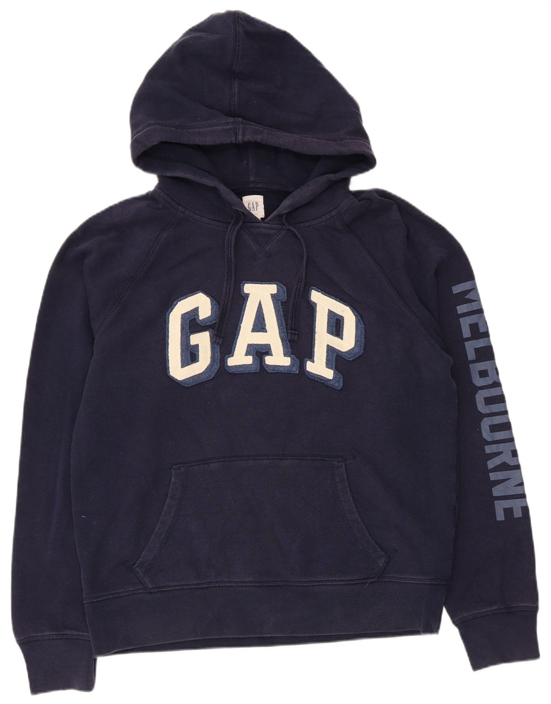 Męski sweter z kapturem Gap Graphic, średni granatowy, bawełniany
