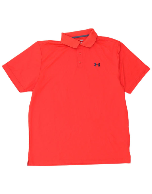 Męska koszulka polo Under Armour Heat Gear XL, czerwona, poliestrowa