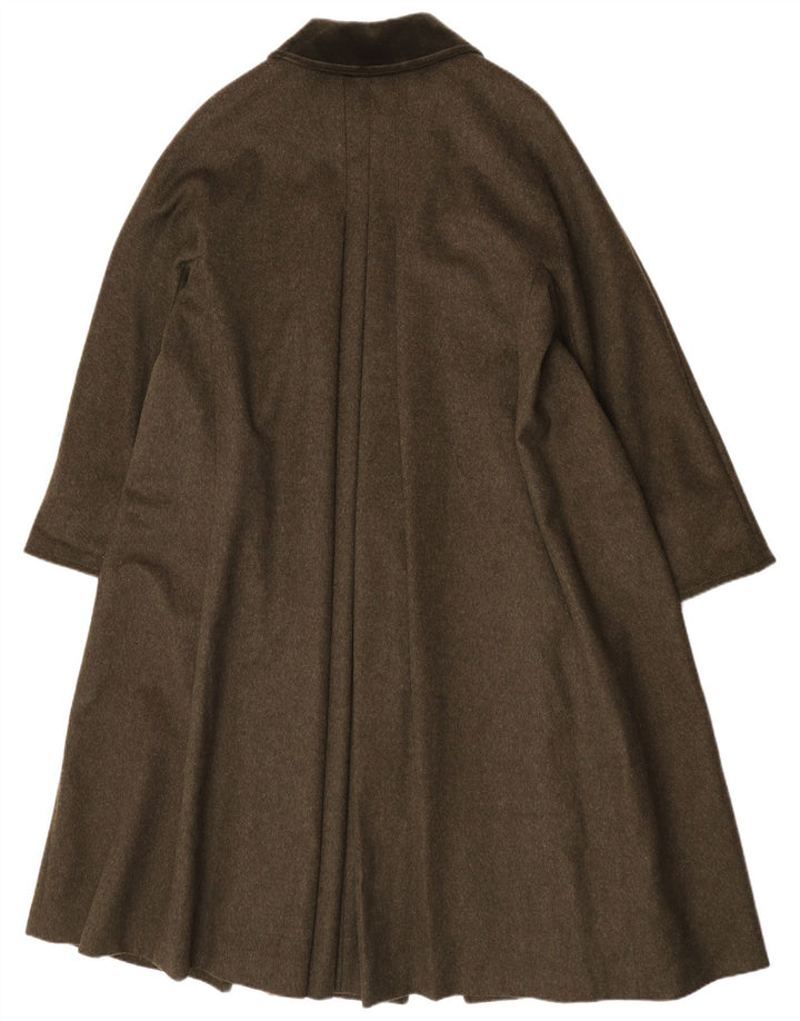 Damski płaszcz oversize Merlet IT 42 Średni khaki z dziewiczej wełny