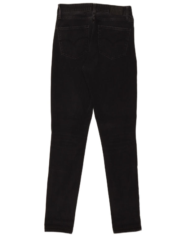 Damskie jeansy Levi's 721 z wysokim stanem W27 L30 Czarna bawełna