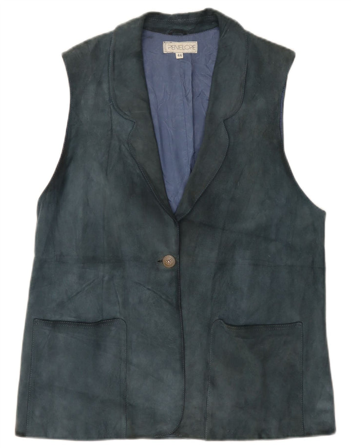 Damska zamszowa kamizelka PENELOPE IT 44 Średni niebieski