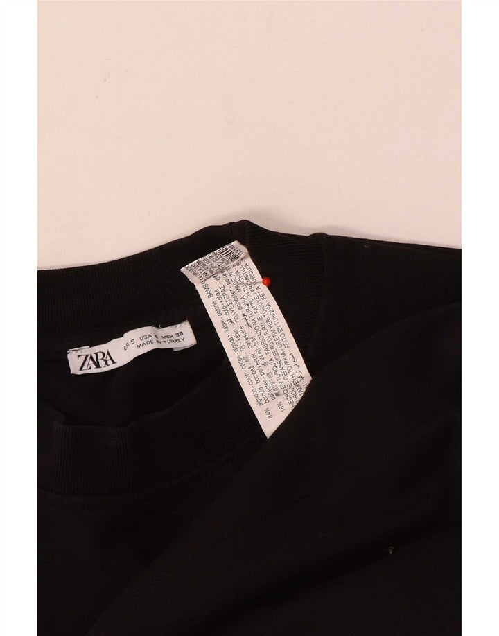 T-shirt męski Zara, mały, czarny, bawełniany