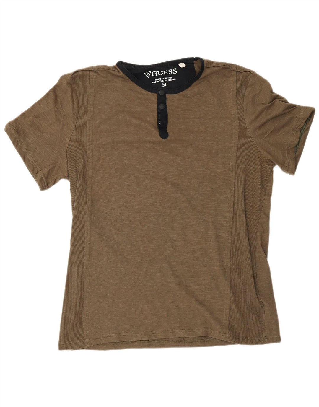 T-shirt męski Guess, bawełniany, średni khaki