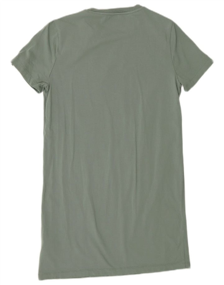 Dziewczęca sukienka T-shirt z grafiką ADIDAS 13-14 lat, bawełna khaki