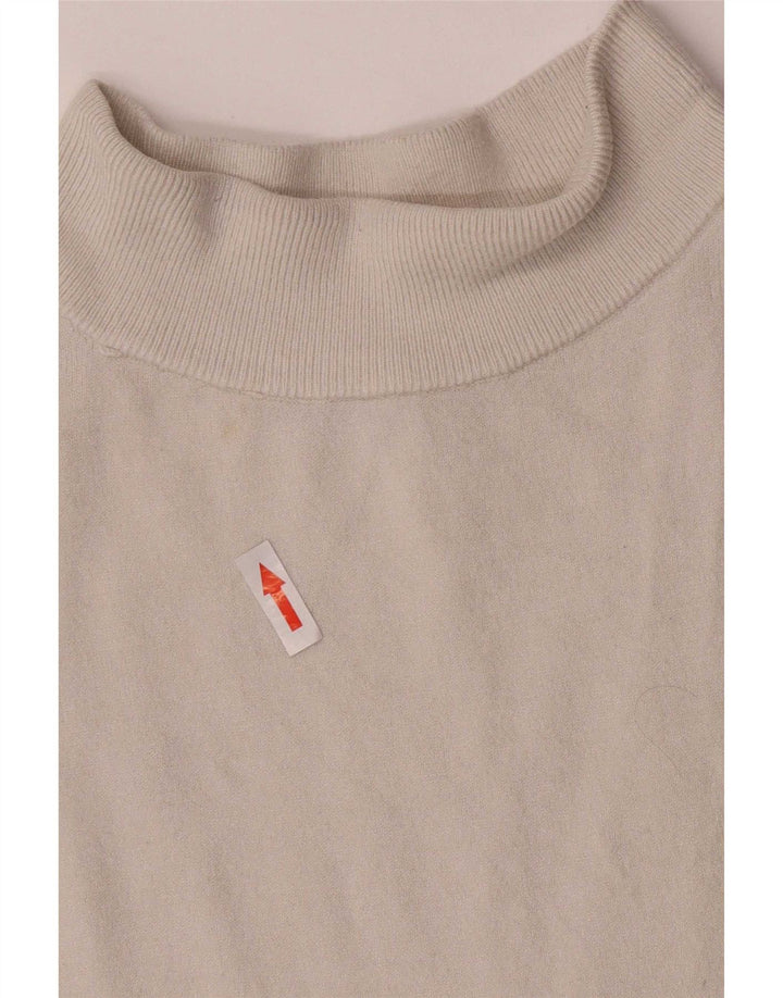 Marks & Spencer Damski top z kamizelką UK 14 w średnim beżowym kolorze wiskozowym w paski