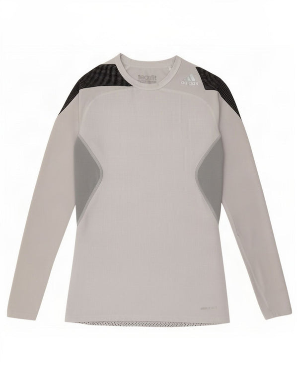 Damska koszulka kompresyjna Adidas z długim rękawem UK 14 Medium Grey Flecked