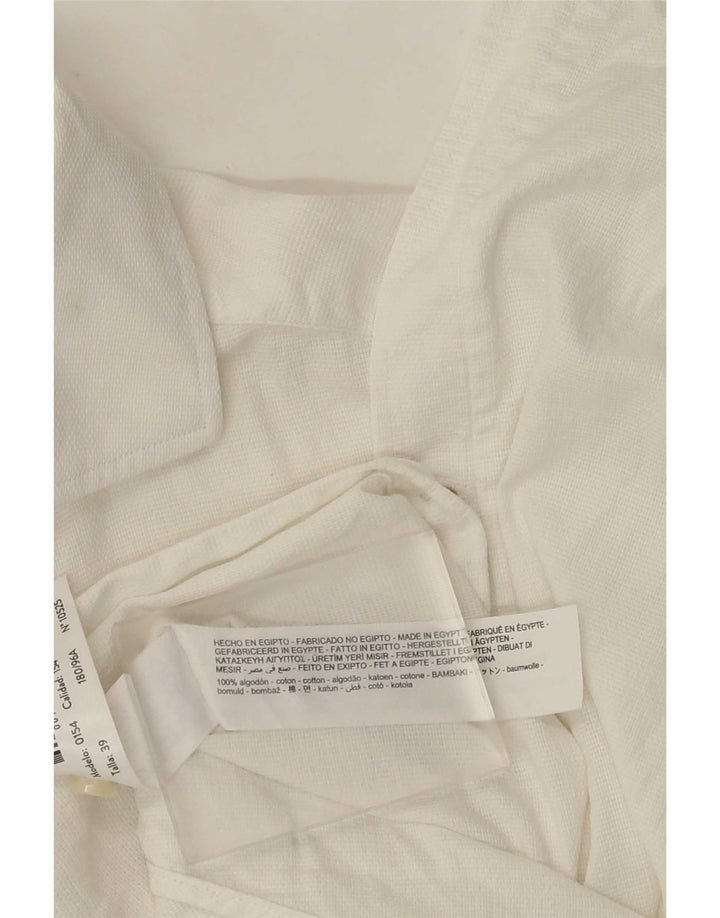 Koszula męska Massimo Dutti rozmiar 39, średnia, biała, bawełniana