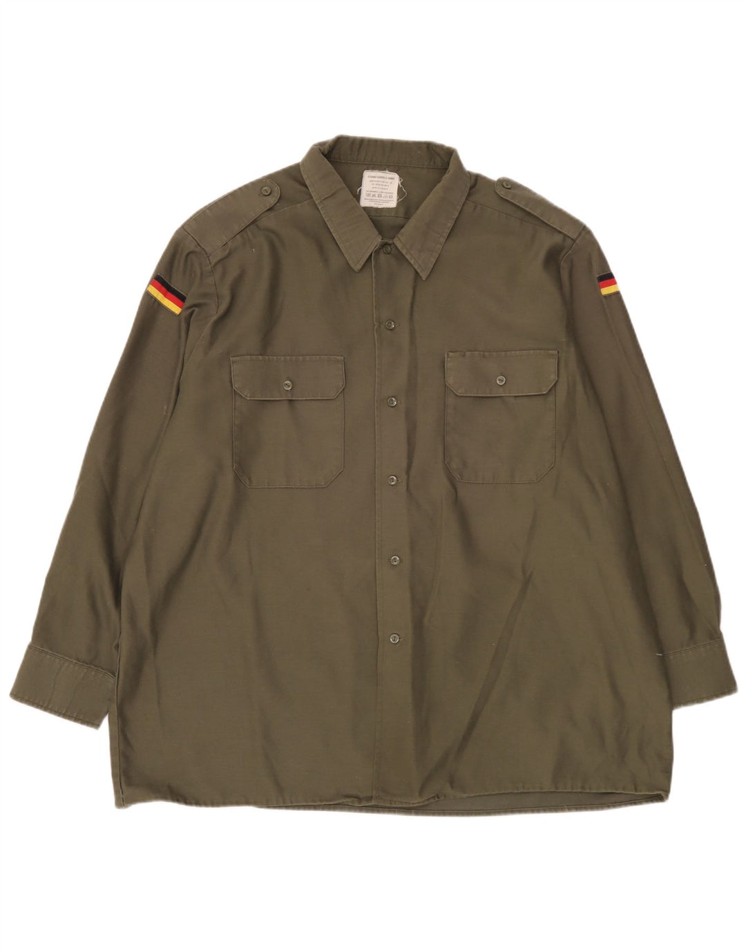 Męska koszula wojskowa w stylu vintage 2XL, bawełna khaki