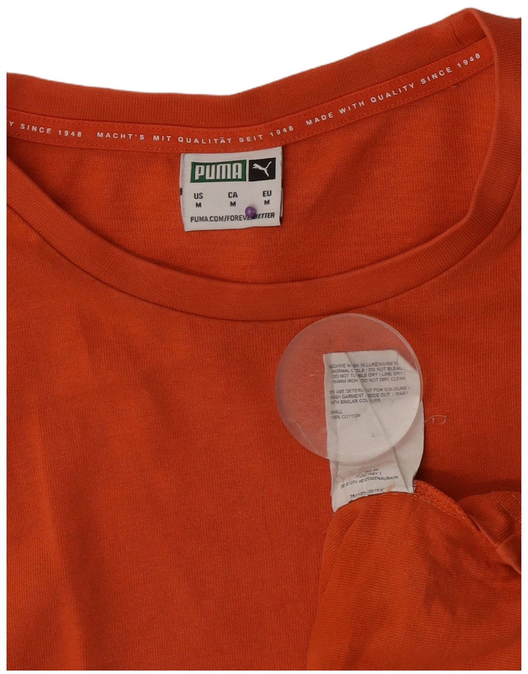 Męska koszulka Puma Top, średnia, pomarańczowa bawełna