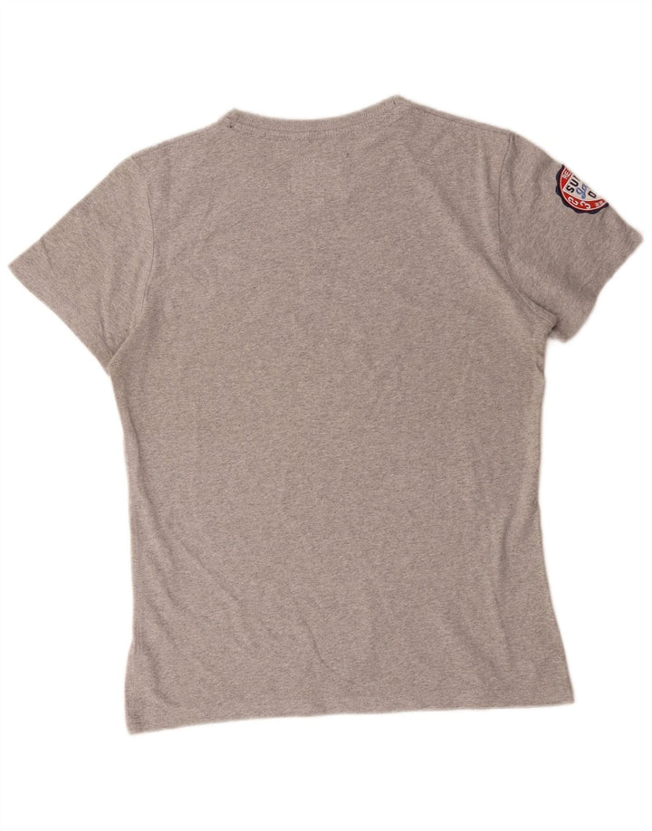 Męski T-shirt z grafiką Superdry, średnioszary, bawełniany