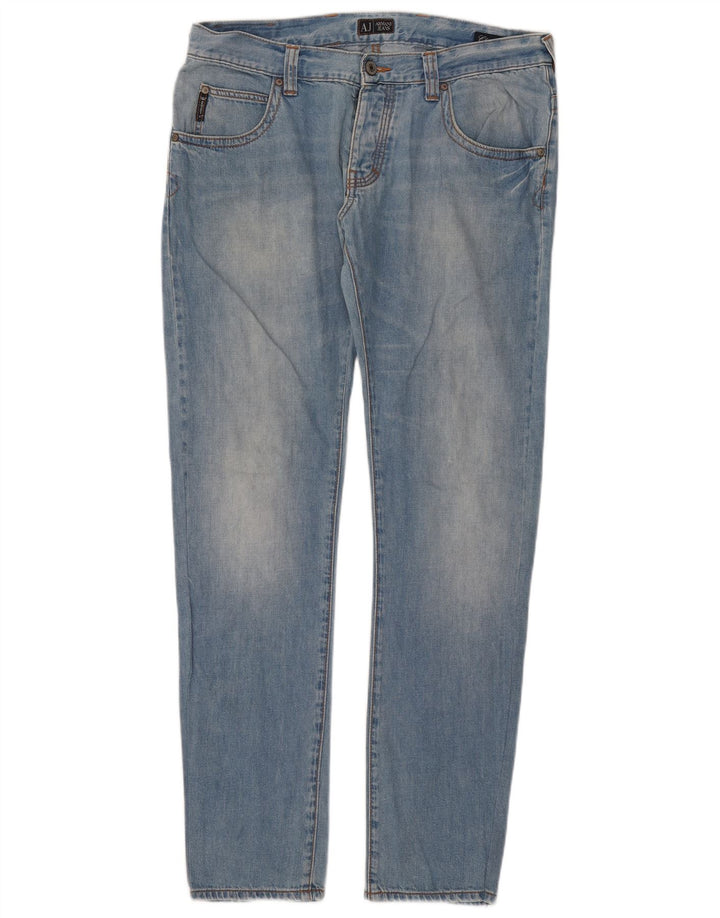 Damskie jeansy Armani Slim W34 L33 Niebieskie bawełniane