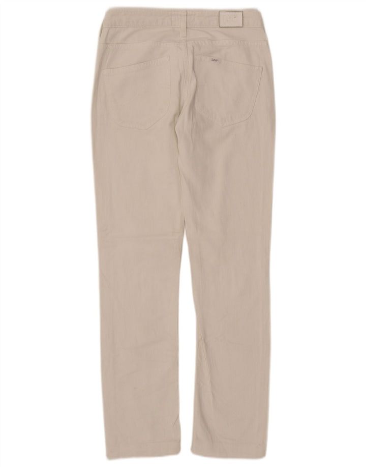 Damskie jeansy slim fit LEE W28 L27 białe