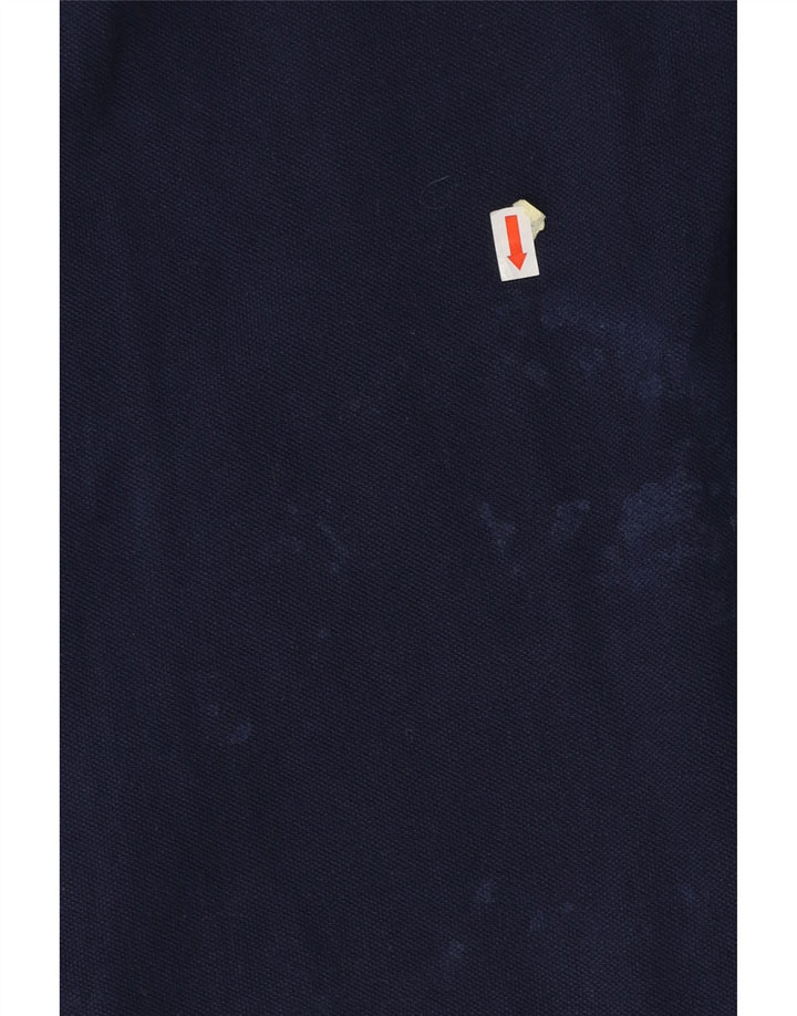 Damska koszulka polo z długim rękawem RALPH LAUREN UK 12, średnia, granatowa, bawełniana