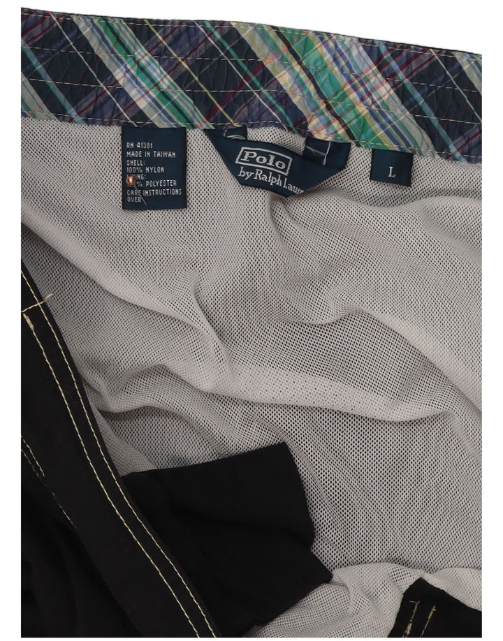Męskie spodenki kąpielowe Polo Ralph Lauren Cargo, duże, czarne, poliestrowe