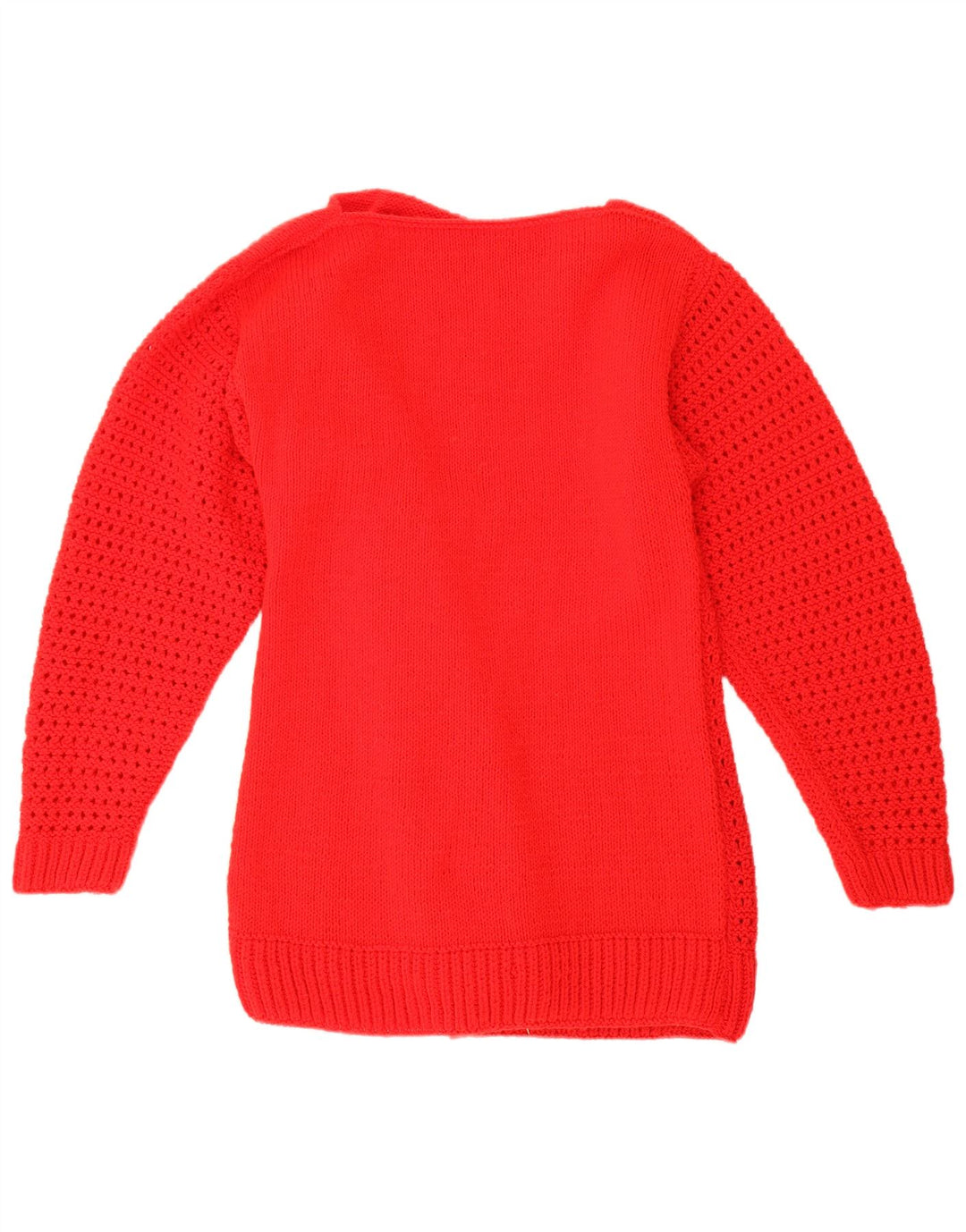 Vintage męski sweter z dekoltem w łódkę UK 12 średni czerwony
