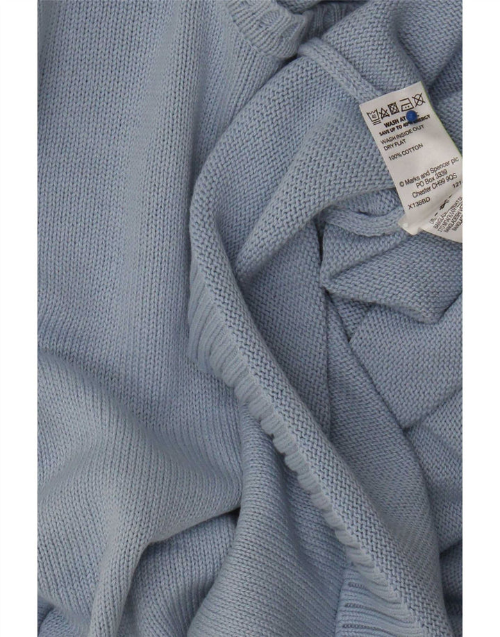 Marks & Spencer Damski sweter z dekoltem w łódkę, UK 16, duży niebieski