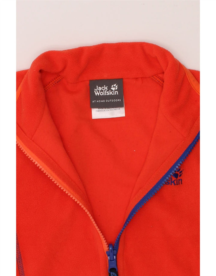 JACK WOLFSKIN Girls Fleece Jacket 7-8 Years Orange Polyester Vintage Jack Wolfskin and Second-Hand Jack Wolfskin from Messina Hembry 