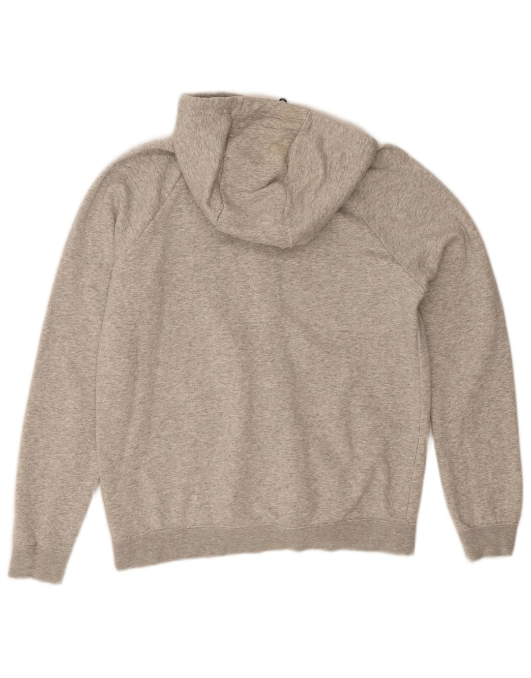 NIKE Womens Zip Hoodie Sweater UK 14 Medium Grey Cotton