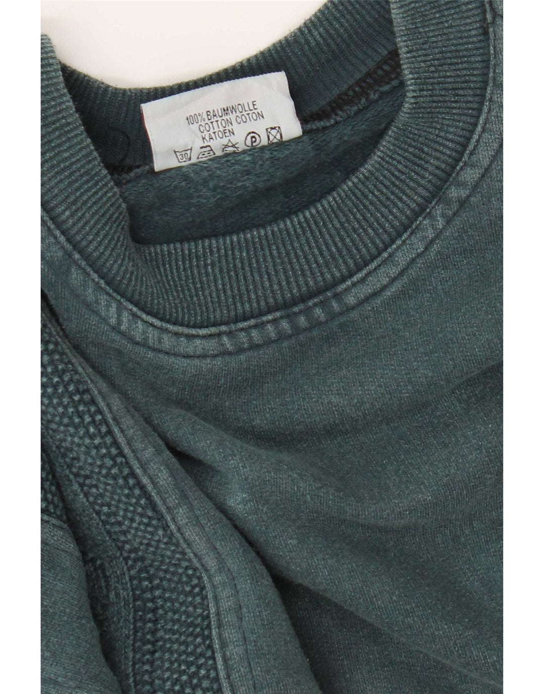 Vintage męska bluza sweter XL niebieska bawełna