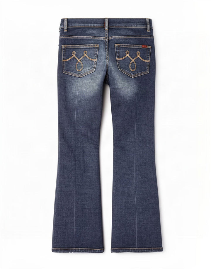 Damskie jeansy Bootcut Oasis UK 12 Medium W30 L27 Niebieskie bawełniane