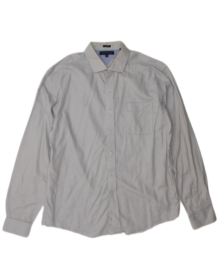 Koszula męska Tommy Hilfiger o dopasowanym kroju, rozmiar 17 XL, szara