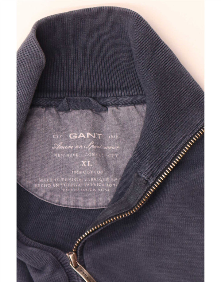 Męski sweter rozpinany Gant XL, granatowy, bawełniany