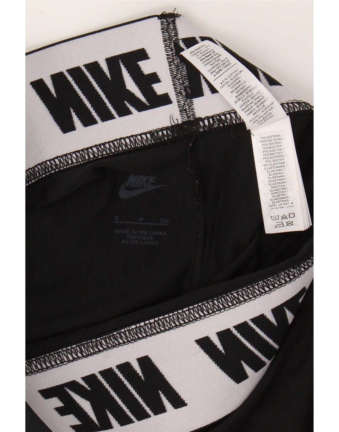 Damskie legginsy NIKE Graphic UK 8, małe, czarne, bawełniane