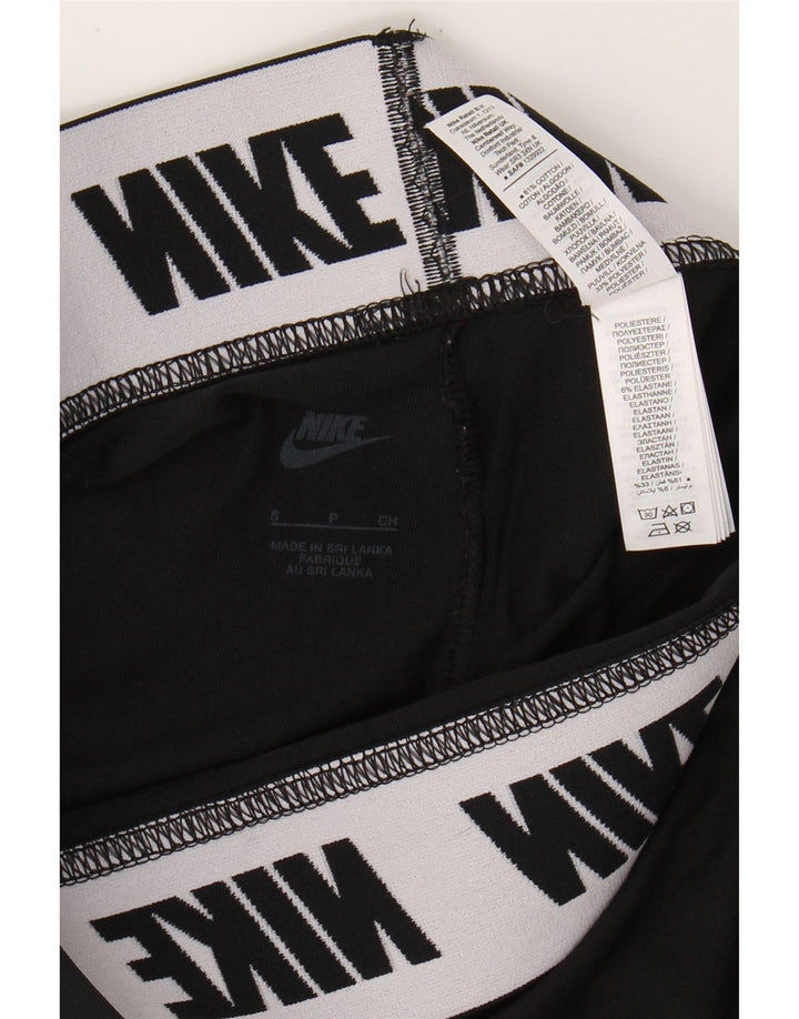 Damskie legginsy NIKE Graphic UK 8, małe, czarne, bawełniane
