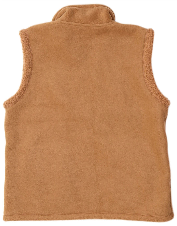 Dwustronna kamizelka polarowa męska Vintage UK 38 Średni Beżowy Poliester