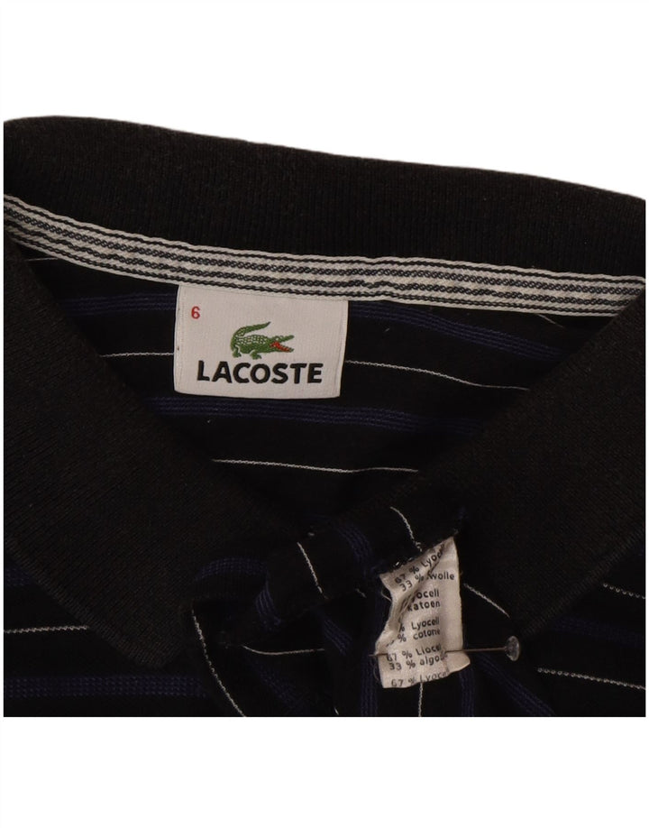 Męska koszulka polo Lacoste, rozmiar 6, XL, lyocell w granatowe paski