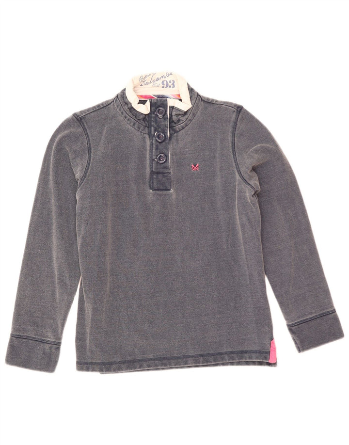 Crew Clothing Damska bluza z dekoltem w serek, UK 10, mała, granatowa