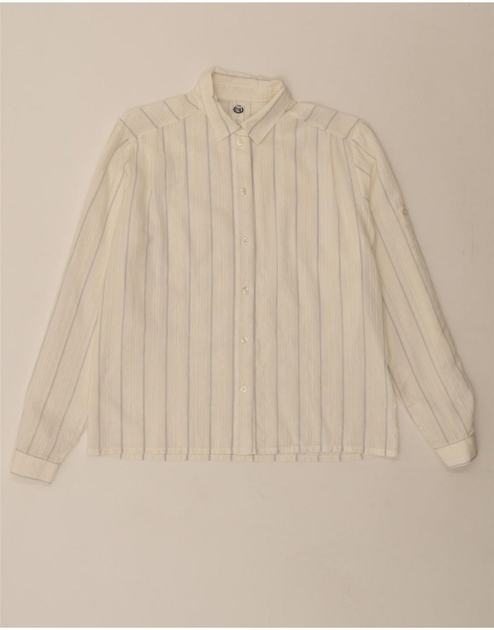 C&A Womens Shirt Blouse EU 38 Medium White Striped Viscose Vintage C&A and Second-Hand C&A from Messina Hembry 