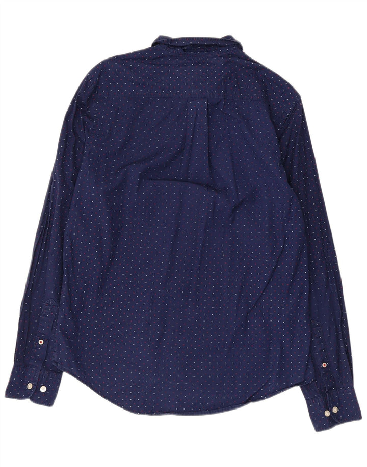 Męska koszula graficzna Tommy Hilfiger, mała, granatowa, bawełniana