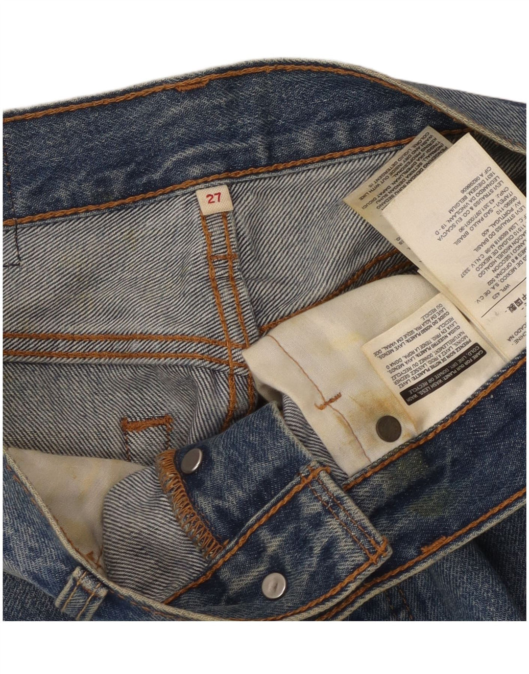 Damska spódnica dżinsowa Levi's W27 Mała niebieska bawełniana
