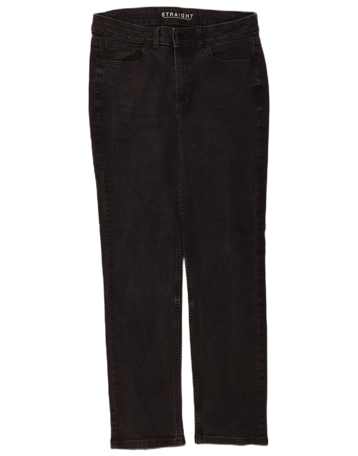 Marks & Spencer Damskie proste dżinsy UK 12 Medium W32 L30 Czarna bawełna