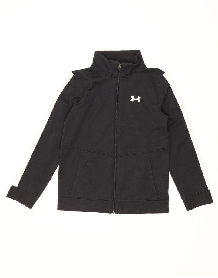 Kurtka dresowa chłopięca Under Armour 9-10 lat, średnia czarna, z blokami kolorów