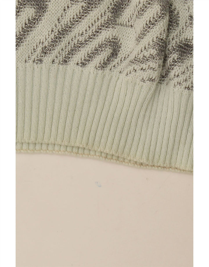 VINTAGE Womens Abstract Pattern Crew Neck Jumper Sweater EU 44 XL Grey Vintage Vintage and Second-Hand Vintage from Messina Hembry 